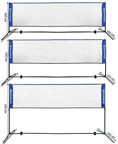 Adjustable Tennis Badminton Volleyball Net, Portable | SONGMICS