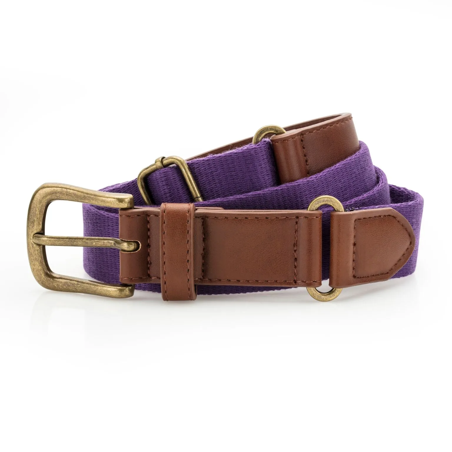 Asquith & Fox Mens Faux Leather And Canvas Belt