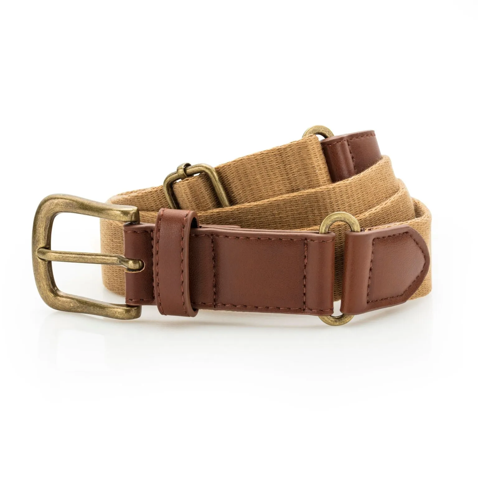 Asquith & Fox Mens Faux Leather And Canvas Belt