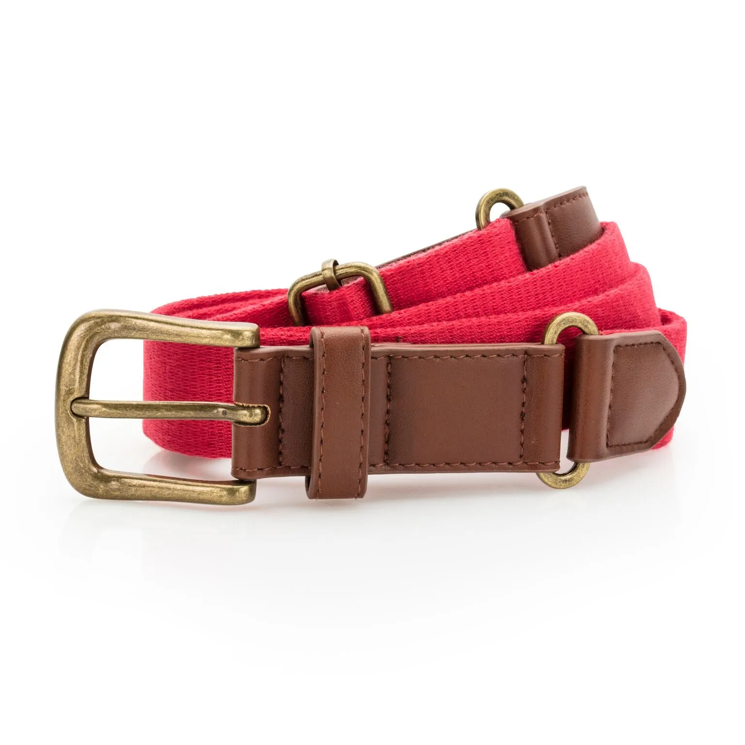 Asquith & Fox Mens Faux Leather And Canvas Belt