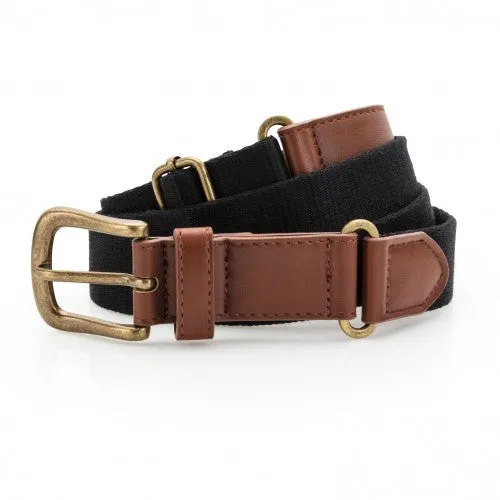 Asquith & Fox Mens Faux Leather And Canvas Belt