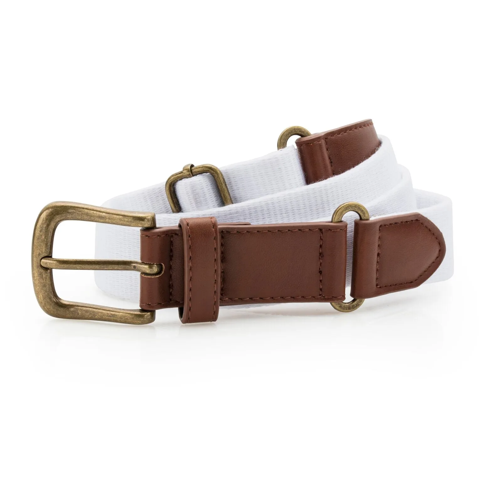 Asquith & Fox Mens Faux Leather And Canvas Belt