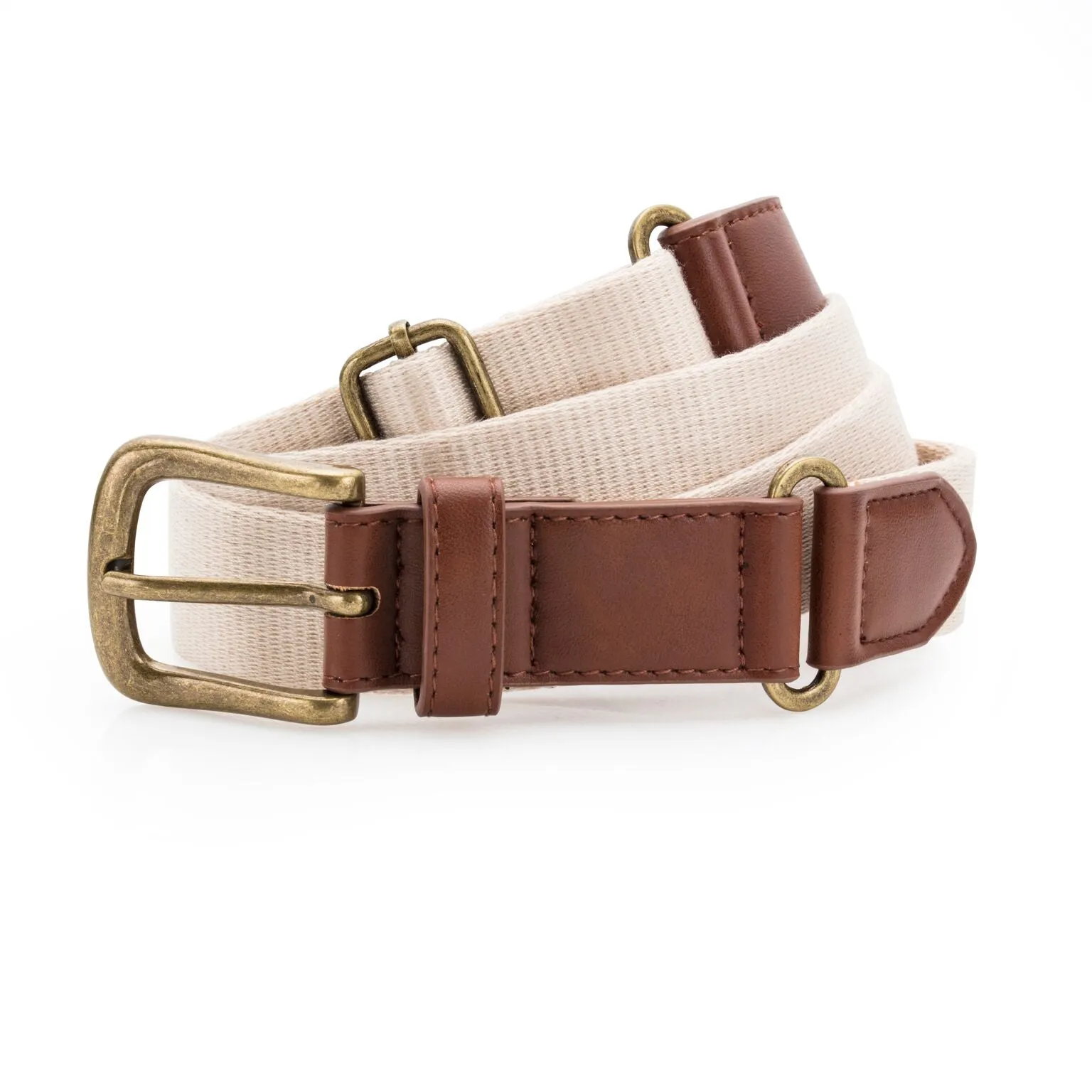 Asquith & Fox Mens Faux Leather And Canvas Belt