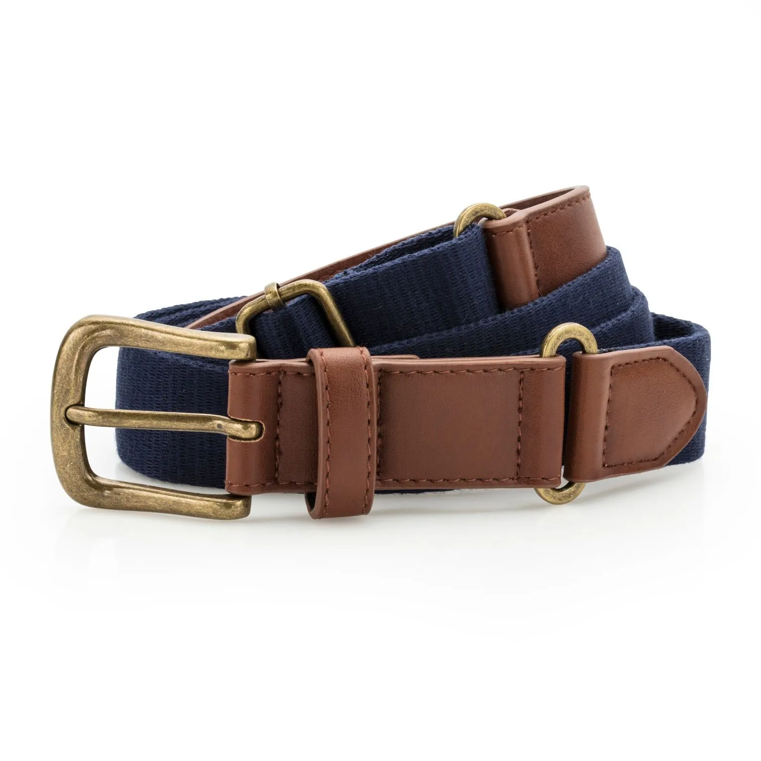 Asquith & Fox Mens Faux Leather And Canvas Belt