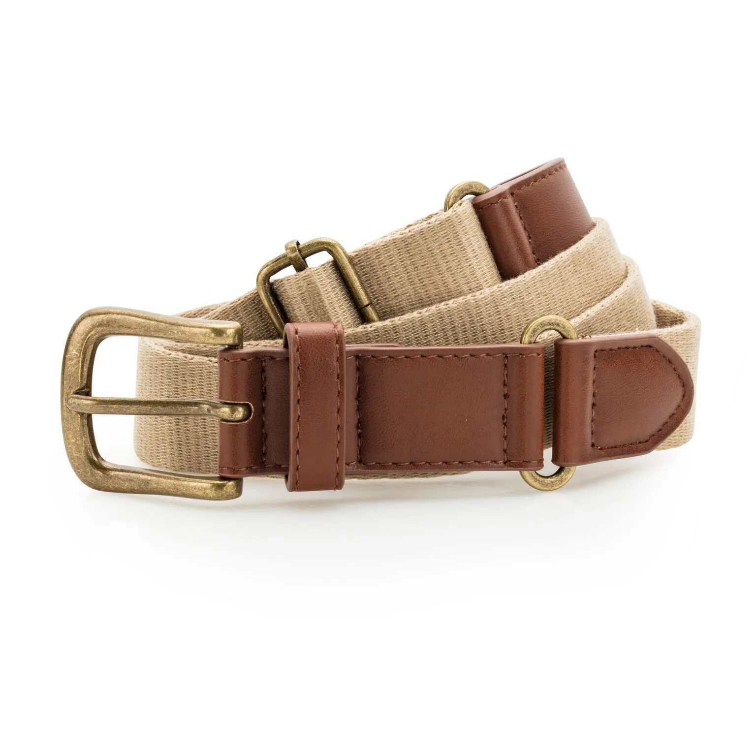 Asquith & Fox Mens Faux Leather And Canvas Belt