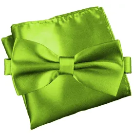 Avocado Green [Silky Smooth] - Bow Tie and Pocket Square Matching Set