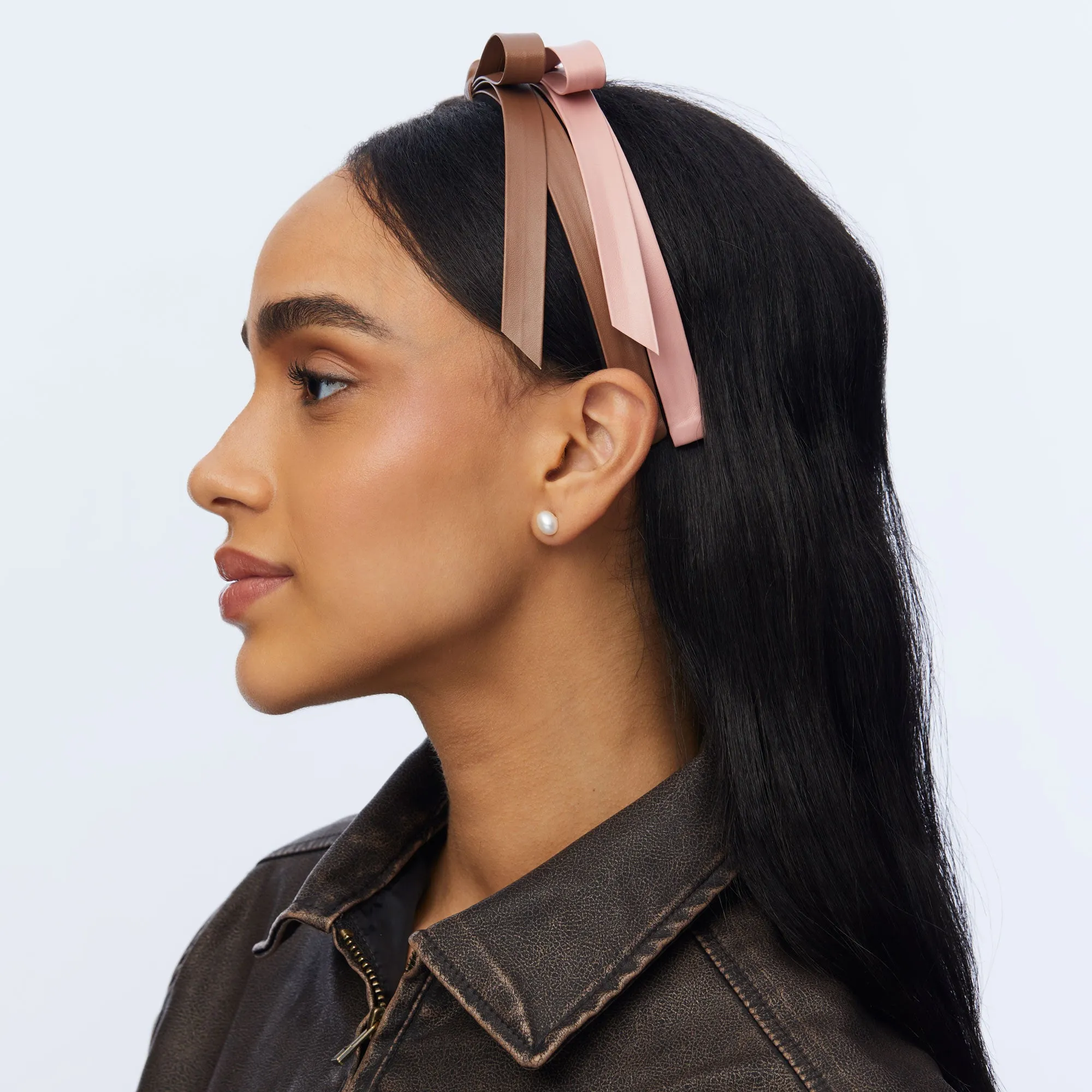 BLUSH BARDOT FAUX LEATHER HEADBAND