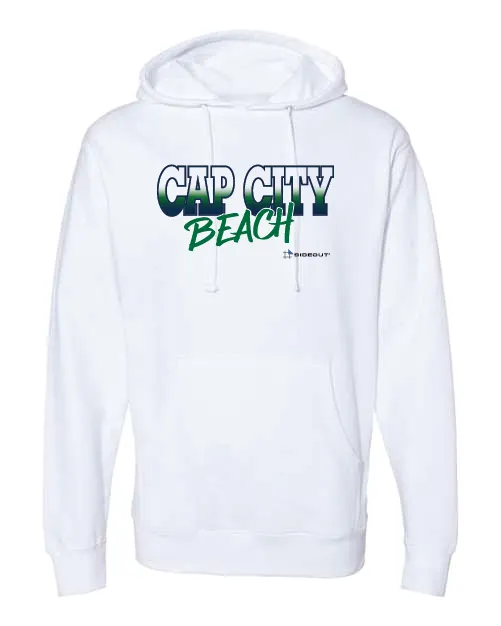 Cap City Beach Volleyball Unisex White Hooded Sweatshirt