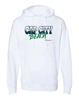 Cap City Beach Volleyball Unisex White Hooded Sweatshirt