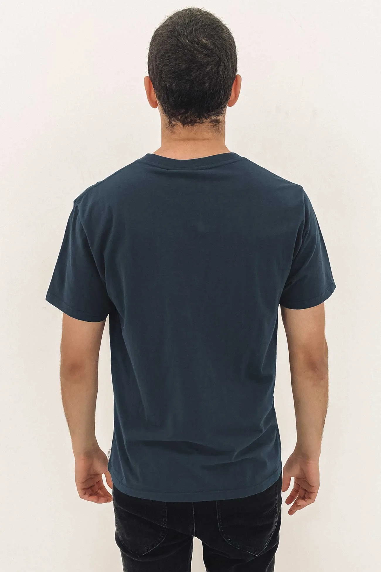 Classic Brand Tee Worn Navy