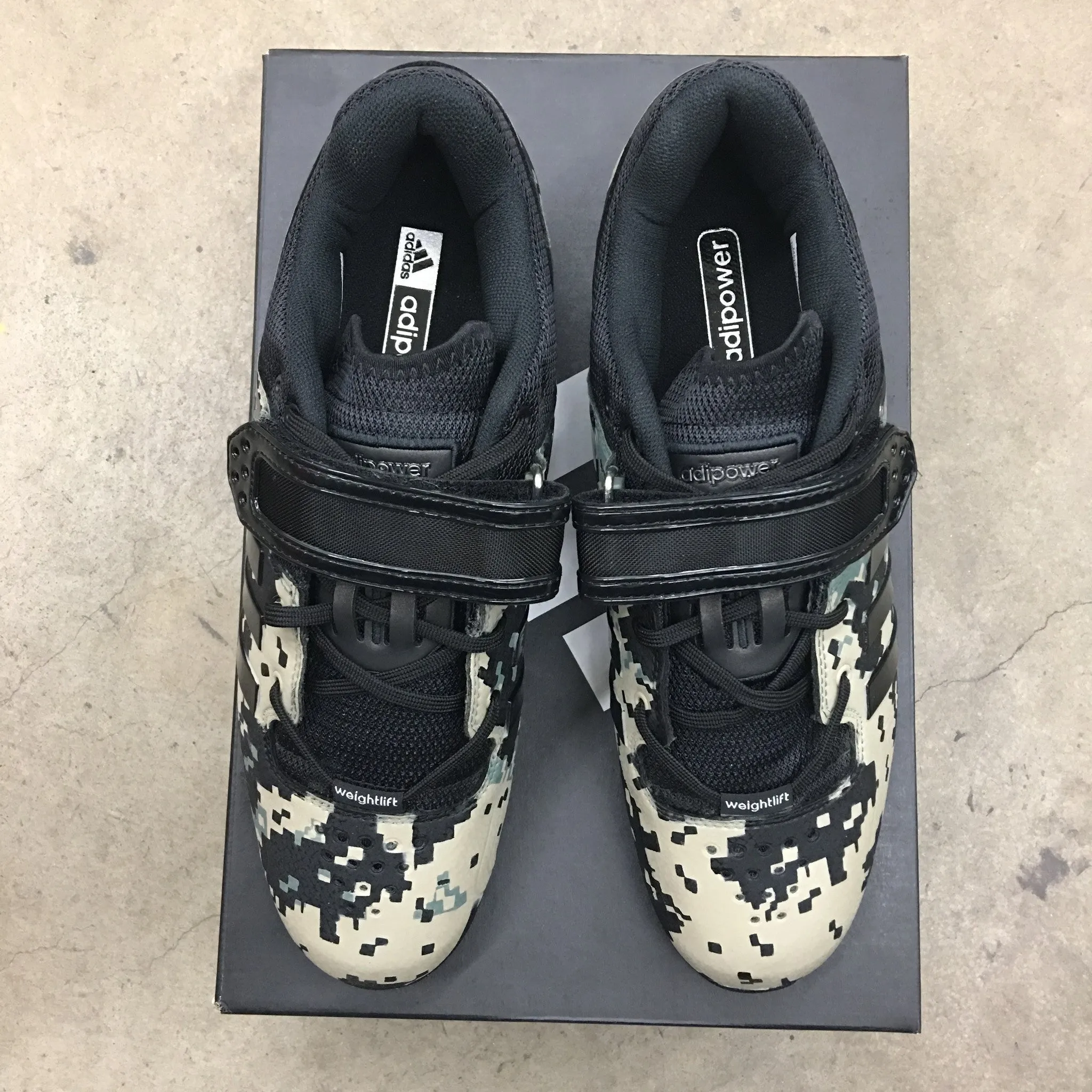 Custom Painted Adidas Adipower Lifters- Digital Camo