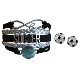 Girls Soccer Jewelry Set