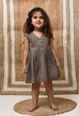 Greyish Brown Mul Mul Dress