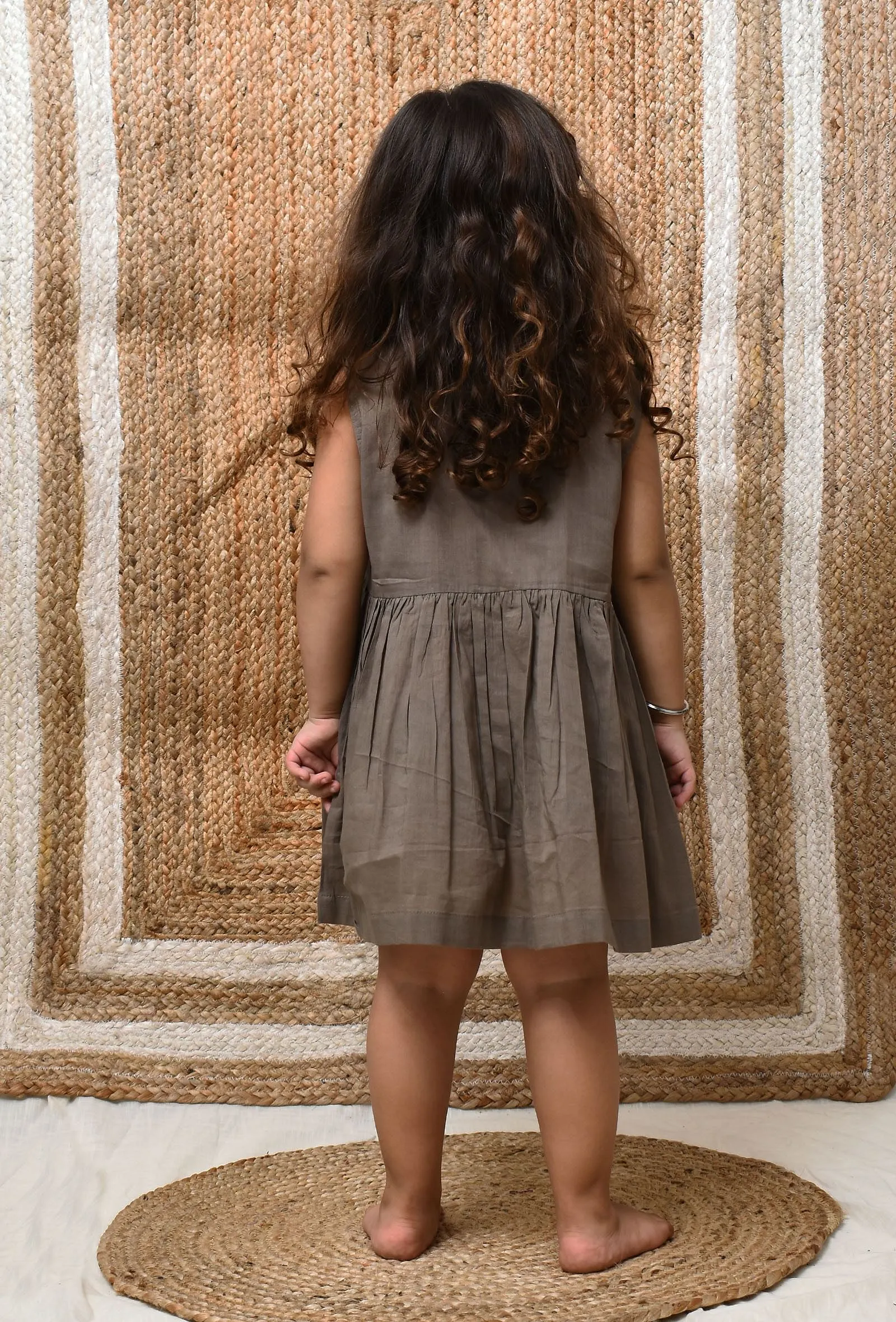 Greyish Brown Mul Mul Dress