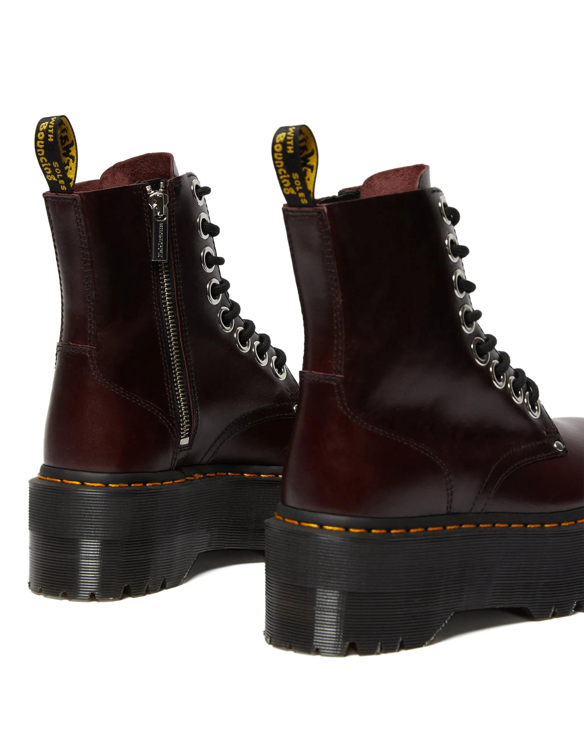 Jadon Max Oxblood Leather Platform Boots