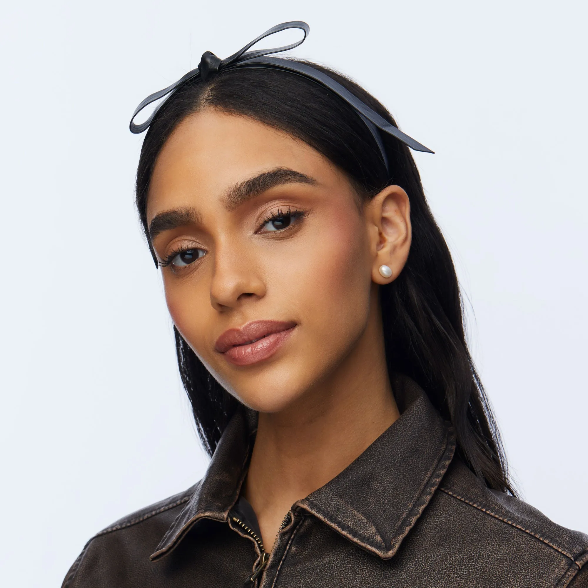 JET BARDOT FAUX LEATHER HEADBAND