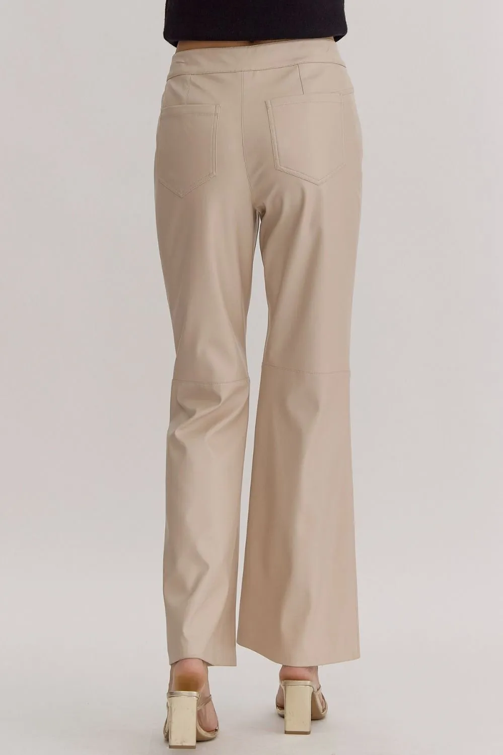 Kendra Leather Flare Pants