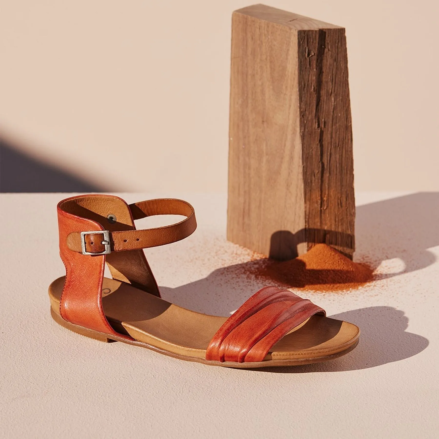 LARNI LEATHER ANKLE STRAP ARCHIVE SANDAL