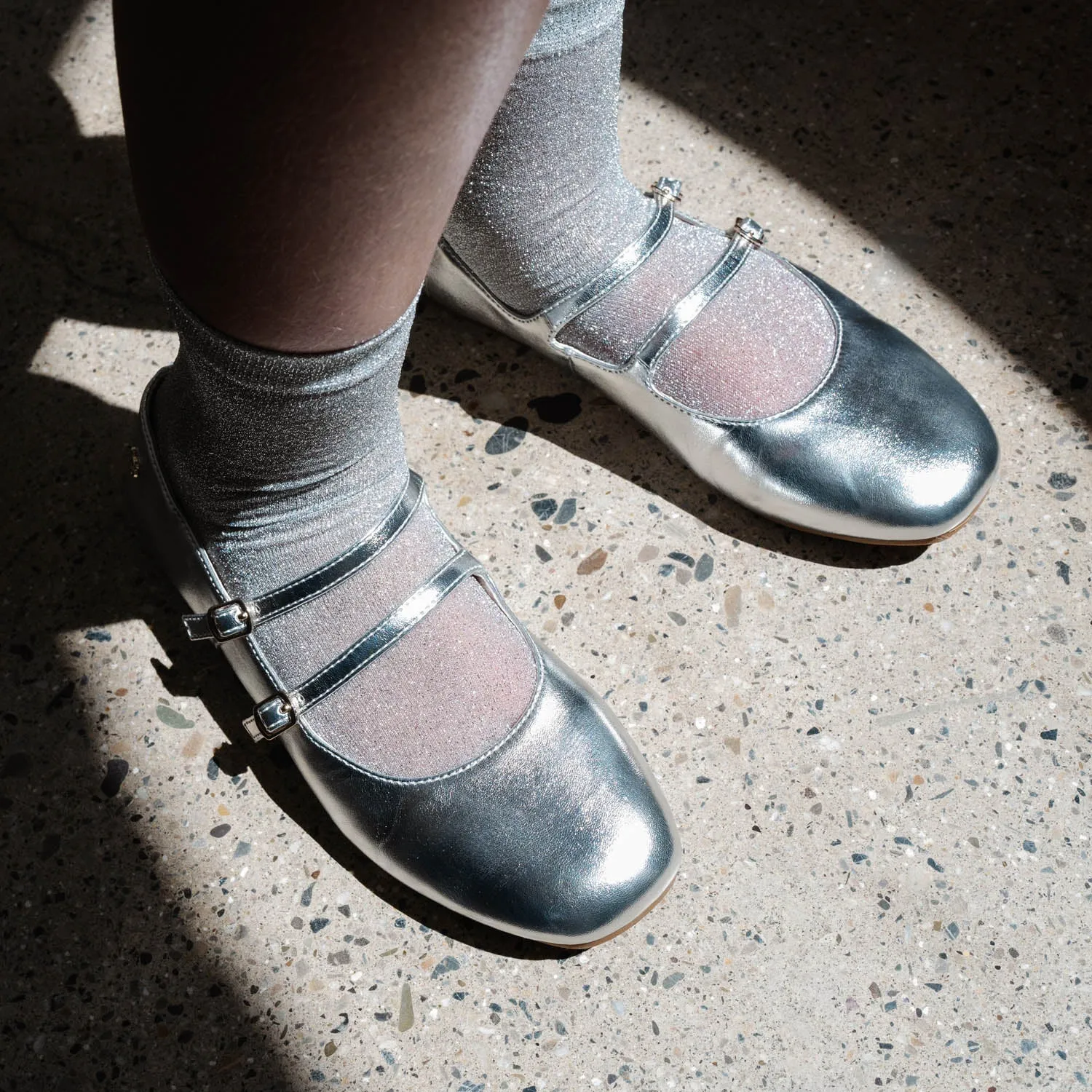 Miss Mary Flat in Silver - Kids