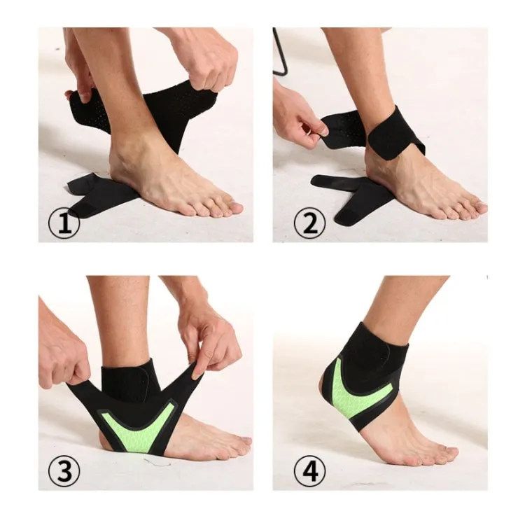 Neoprene Sports Ankle Support Ankle Compression Fixed Support Protective Strap, Specification: Right Foot (Black)