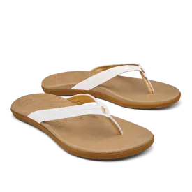 Olukai Women's Honu / Bright White / Golden Sand