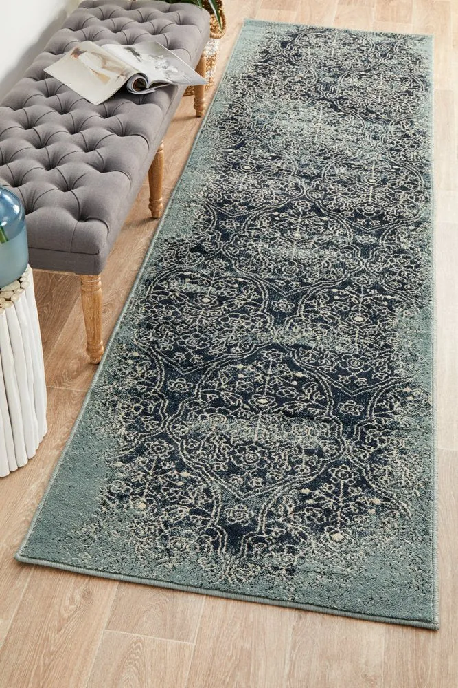 Oxford 435 Runner Rug (Denim) by Rug Culture