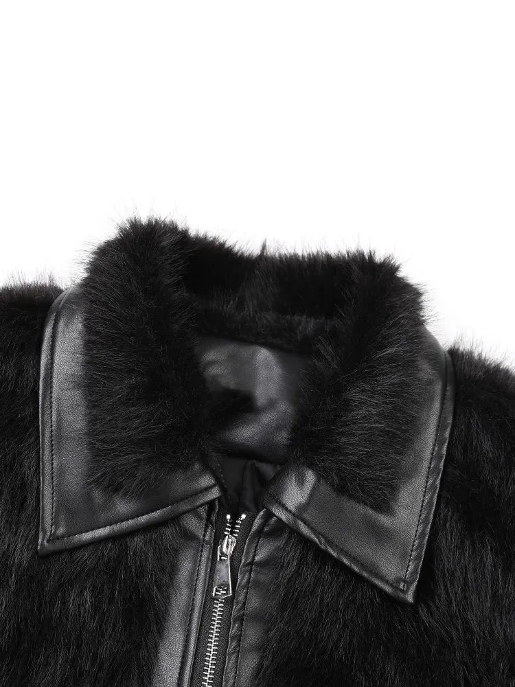 Pre Order:  Faux Fur Zip-Up Jacket