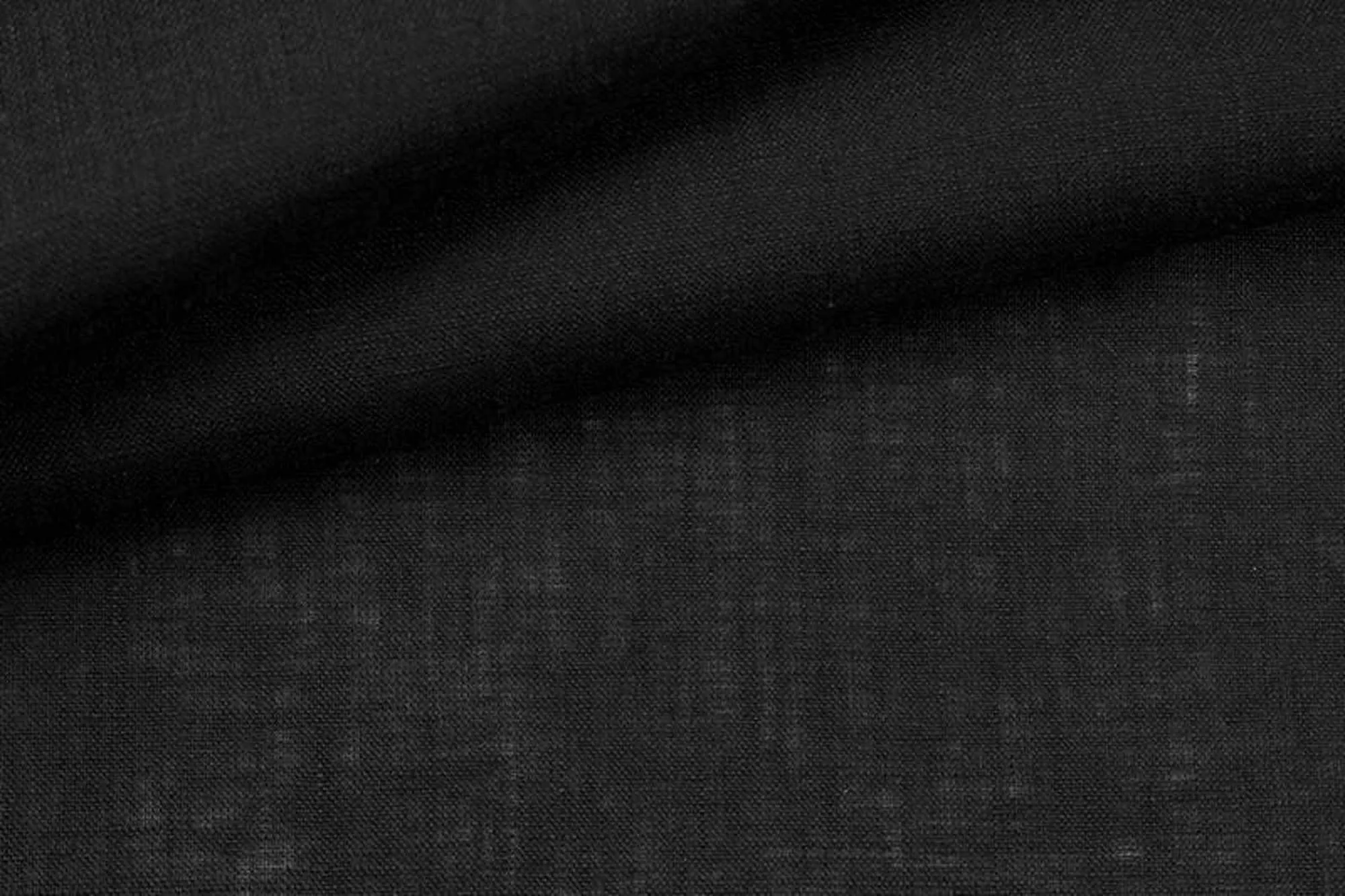 Premium Light-Weight Linen - Piece Dyed - Black (1mt Remnant)