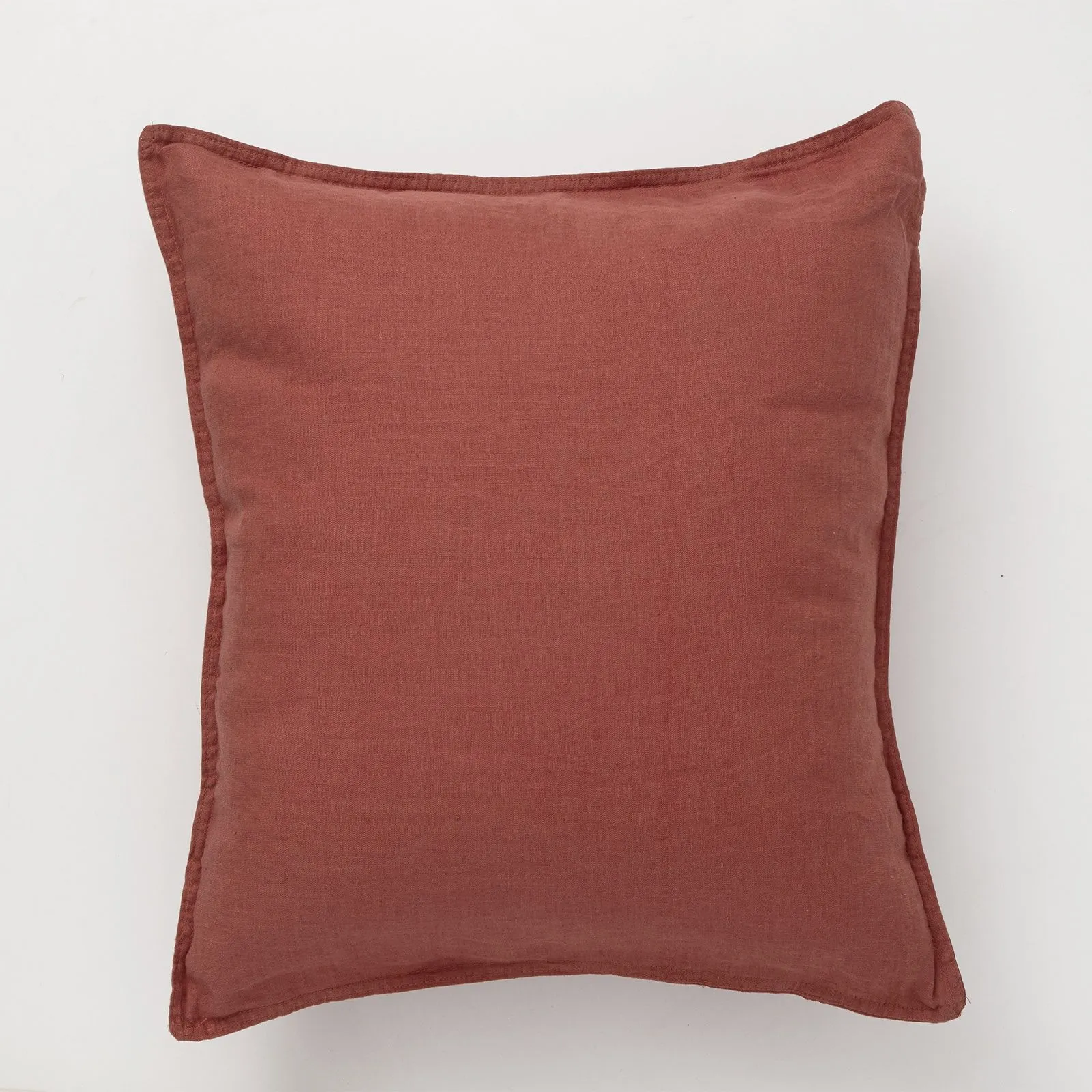 Renee Taylor Cavallo Stone Washed 100% Linen European Pillowcase Paprika