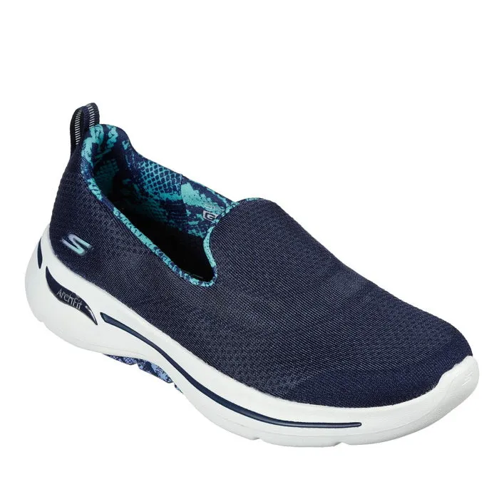 Skechers Go Walk Arch Fit Wild Vision Navy Slip On 124475