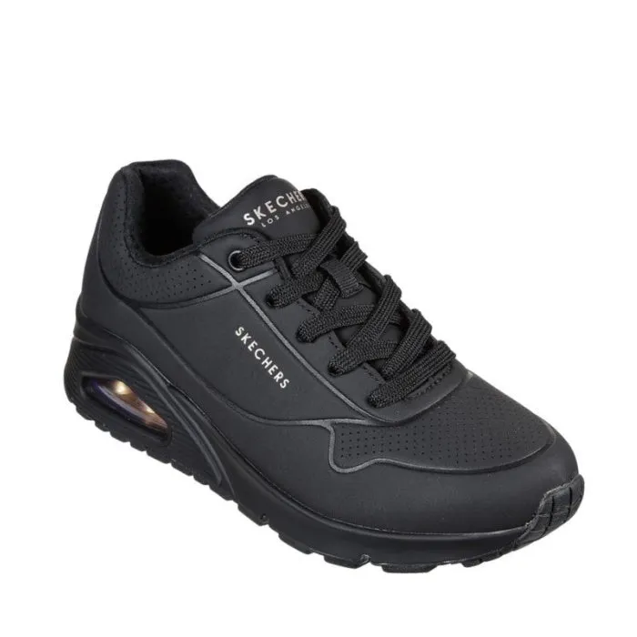 Skechers Uno Stand On Air WIDE Width Womens Trainer Black Sole”