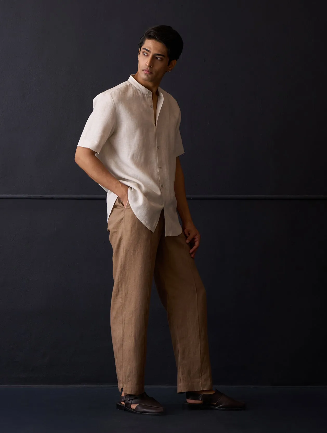 Taro Linen Shirt - Off White