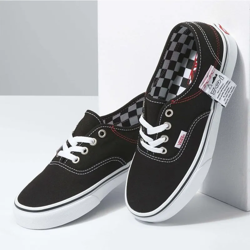 Vans Unisex Authentic DIY Shoes - Black / White / Red