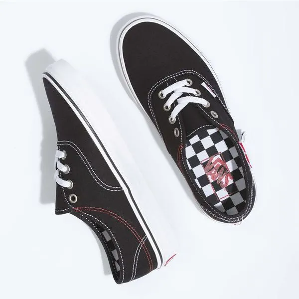 Vans Unisex Authentic DIY Shoes - Black / White / Red