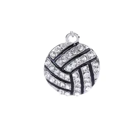 Volleyball Rhinestone Charm