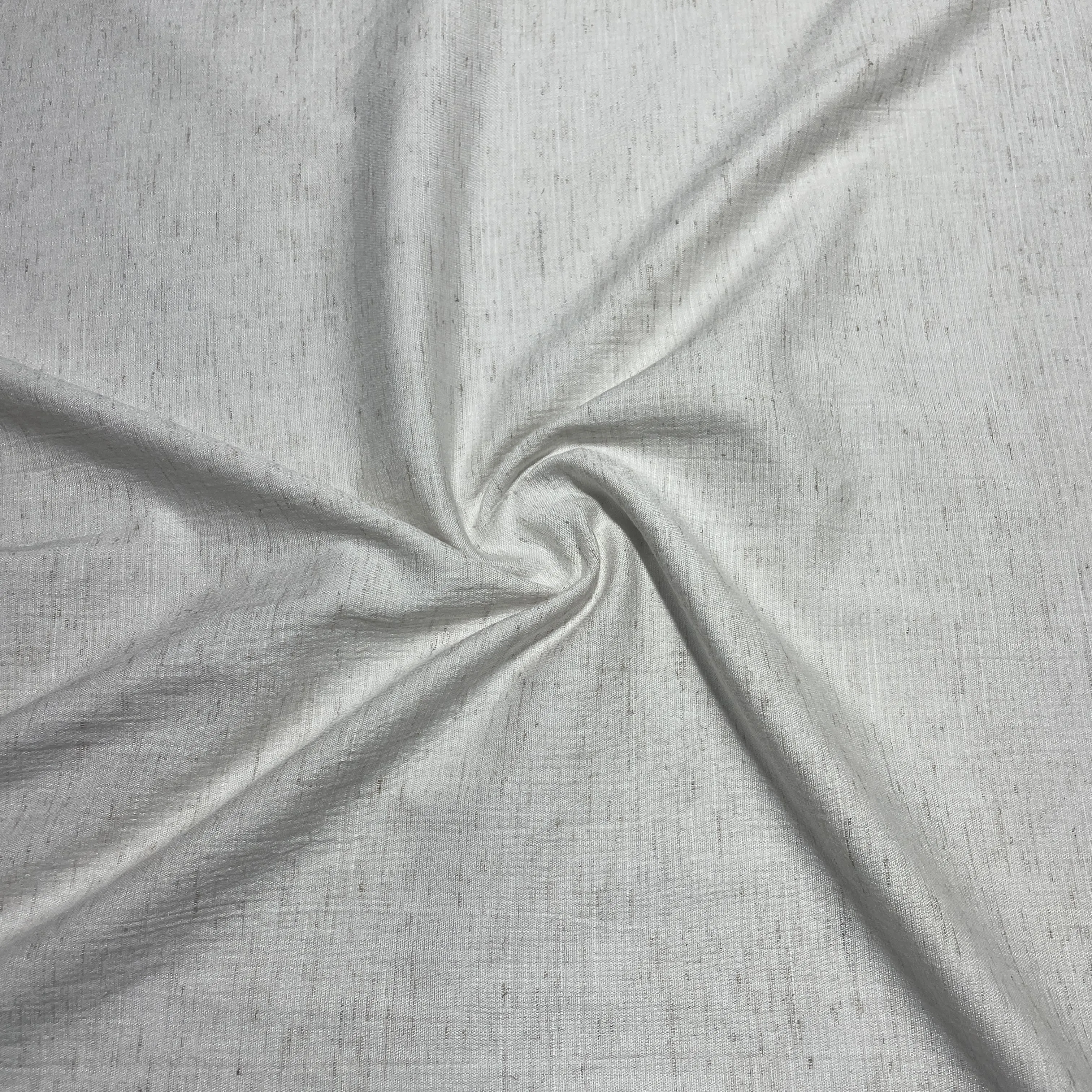 White Cotton Linen Fabric 18447